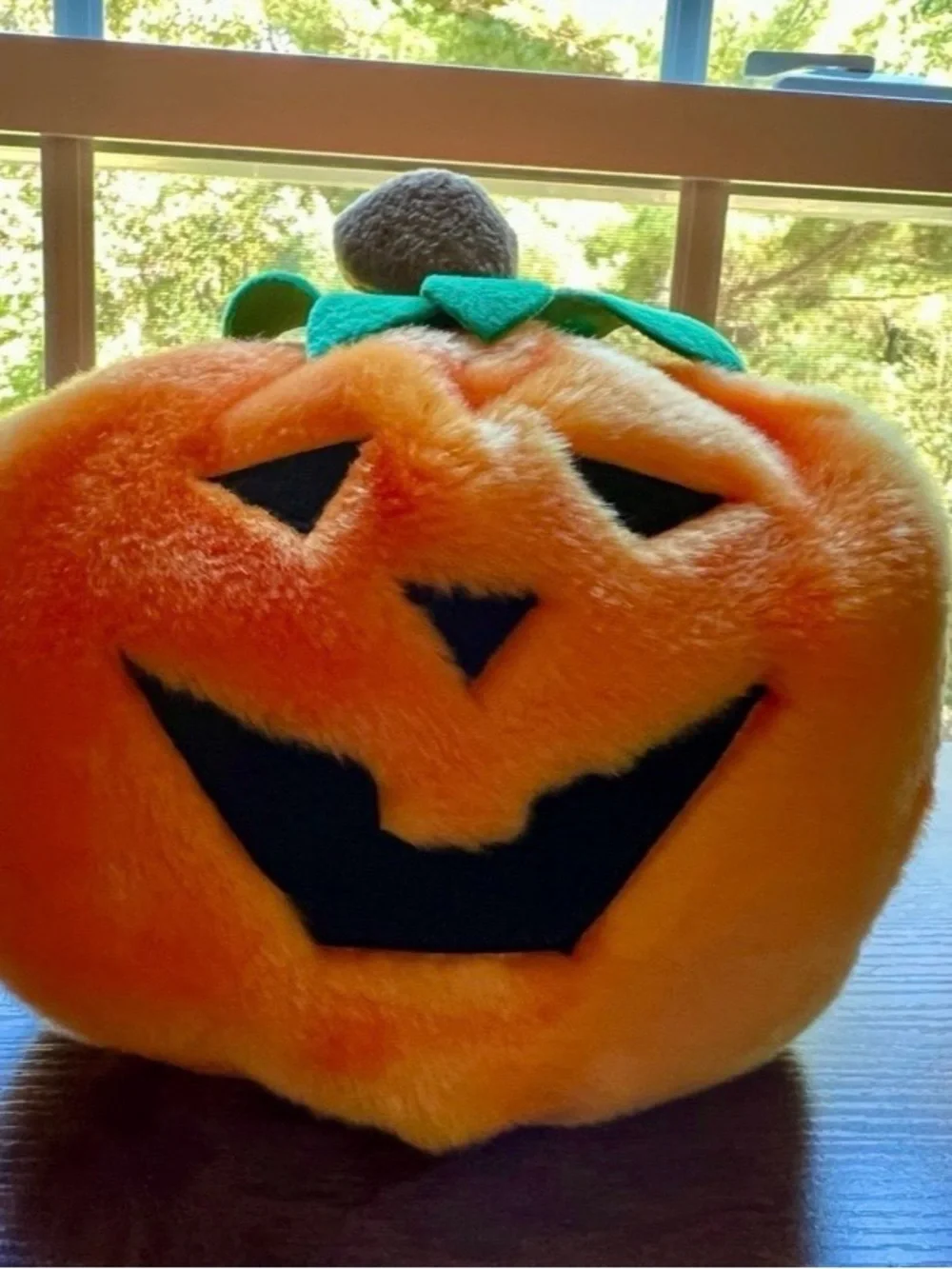 TY 2004 Classic Halloween GOURDIN Pumpkin 7” Plush Toy